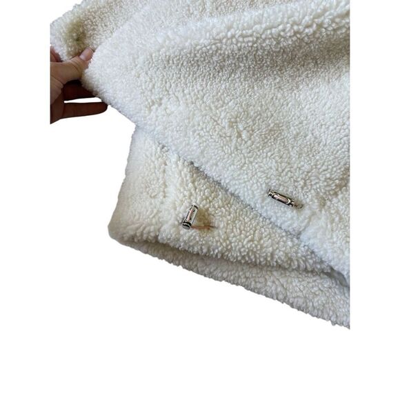 Levi's High Pile Fleece Hooded Zip Jacket Cream Pink XL - Picture 11 of 14